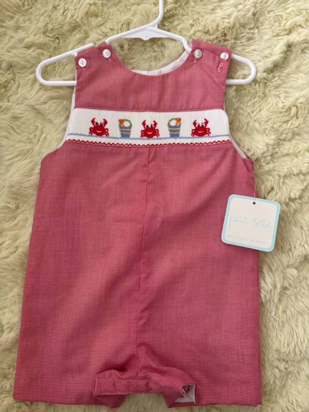 Petit Bebe - 18month - Smocked Crab Romper